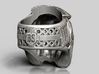 Famous Waggis Ring / 21mm 3d printed Antique Silver