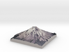 Mount St. Helens (Pre-1980) Grayscale: 6"x6" 3d printed 