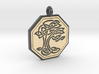 Sacred Tree of Life Octagon Pendant 3d printed 