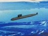 PLA[N] 093A Submarine, 1/1800 3d printed Painted Sample