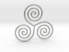 Celtic triple spiral pendant 3d printed 