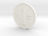 One Round Tuet Coin 3d printed 