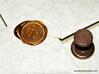 Awen Wax Seal 3d printed Awen wax seal with  impression in Gold sealing wax