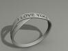 I Love You ring US11 size 3d printed 