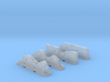 Jersey Barriers Set 4 pieces - damaged, 28mm scale 3d printed 