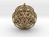 Stellated Vector Equilibrium 17 Ring Pendant 2.5"  3d printed 