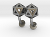 Icosahedron Cufflinks 3d printed 