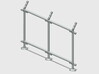 10' Straight Fence Frame, 2-Bay (2 ea.) 3d printed Part # CL-10-018