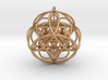 Stellated Vector Equilibrium 9 Ring Pendant  2.5"  3d printed 