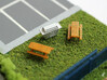 N Scale 2x Picnic Bench+BBQ 3d printed Painted set