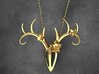 Feminine Antlers Pendant 3d printed Available in multiple materials.
