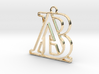 Monogram with initials A&B 3d printed 