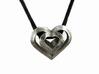 Heart Pendant 3d printed Stainless Steel