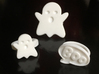 Small Ghost Ring 3d printed Shown with XL Ghost and Boo Rings