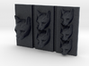 Cat Triptych-Faced Caricature (002) 3d printed 