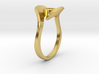 Calla ring with bezel setting - size 6.5 3d printed 