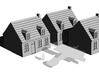 1/350 Town Houses 2 3d printed 