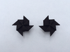 Pinwheel Earrings | Kinetic 3d printed Black