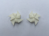 Pinwheel Earrings | Kinetic 3d printed White