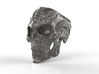 Skull Ring Personalized In Stainless Steel And Sil 3d printed 