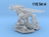 1/192 Germany 3.7cm Twin Gun Mounting Set x4 3d printed 