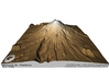Mount St. Helens Pre-1980 Map: Sepia Relief 3d printed 