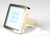 Square Signet Ring - Insert 3d printed 
