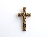 Modernist Cross Pendant - Christian Jewelry 3d printed Modernist Cross Pendant in polished bronze