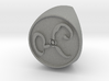 Yellow sign signet ring size 6.5 3d printed 