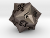 Faceted - D20 numerically balanced dice 3d printed 