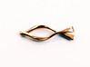 Ichthys Pendant - Christian Jewelry 3d printed Ichthys pendant in 14K rose gold plated brass
