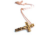 Modernist Cross Pendant - Christian Jewelry 3d printed Modernist Cross Pendant in polished bronze