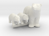 1/87 Scale Polar Bear & Cubs 3d printed 