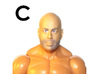 1:18 Scale Action Figure MALE Neck Barbell Adapter 3d printed Peg "C" Sample