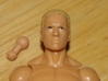 1:18 Scale Action Figure MALE Neck Barbell Adapter 3d printed Sample on male figure.