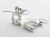 Microscope Earrings  3d printed Microscope Earrings in polished silver