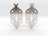 Thorn earrings 3d printed 