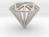 Diamond shaped wire pendant 3d printed 