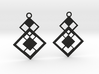 Geometrical earrings no.7 3d printed 