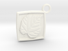 Linden leaf keychain 3d printed 