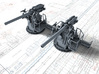 1/144 RN 4" MKV P Class Guns x5 3d printed 1/128 RN 4" MKV P Class Guns x5