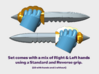 11x Marine Daggers: Knuckles 3d printed 