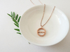 Balance Necklace  3d printed 14k plated Rose Gold