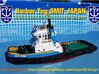 Harbor Tug Hull 1:75 V40 Feature Complete 3d printed Harbor Tug/Tugboat Smit Japan