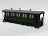 RhB C2001 Passenger Wagon 3d printed Rendering of the colored and assembled model kit
