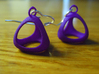 Tetrahedron Earrings 3d printed 