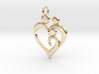 Family of 3 Heart Shaped Pendant 3d printed 