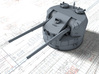 1/144 5.25"/50 (13.4 cm) QF Mark I Guns 1943 x4 3d printed 3d render showing product detail