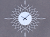 Sunburst Clock - Willow 3d printed Render of clock face with hands added