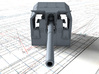 1/100 DKM 12.7 cm/45 (5") SK C/34 Guns x2 3d printed 3D render showing product detail